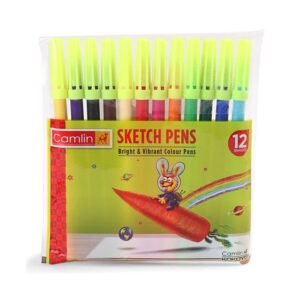 Camlin Multicolor Sketch Pens Set of 24 Pcs with Free Stencil With Vibrant  Color 