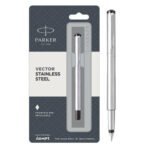 Parker Vector Stainless Steel Fountain Pen With Stainless Steel