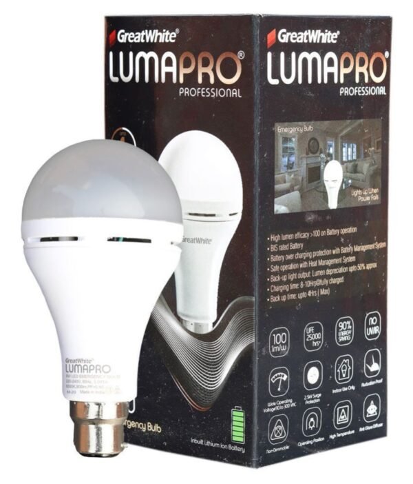 GreatWhite 9 Watts b22d LED Bulb Inverter (Cool Day Light, White )