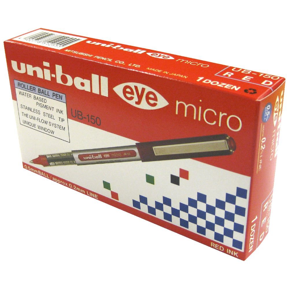 UNI-BALL Eye UB150 0.5mm Roller Ball Pen  Blue Ink, Pack of 3 : :  Office Products