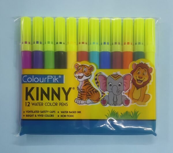 Colour Pik Kinny 12 Water Color Pens ( 12 Set Pen 12 Colors)